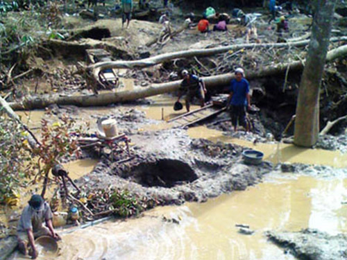 老挝、柬埔寨矿点-淘洗砂金
